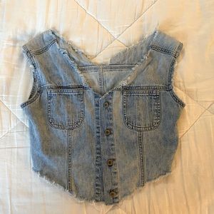 American Eagle Outfitters, Light-wash jean jacket.